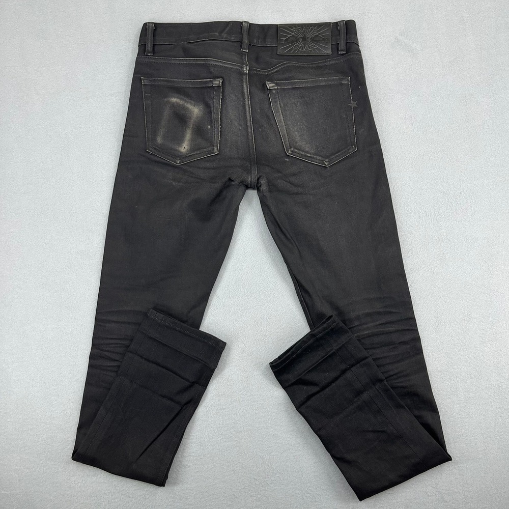 Brave Star Selvage Mens Black Raw Denim Jeans Made in USA Size 30 - Picture 11 of 16
